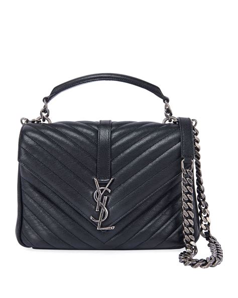 ysl black and silver crossbody|YSL denim crossbody.